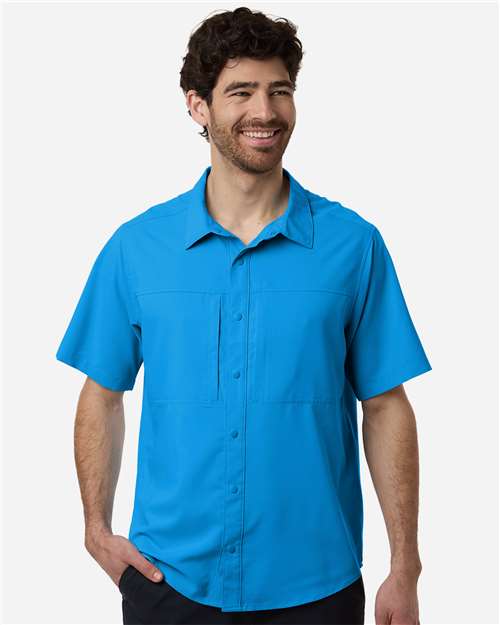 Men's UltraUVP Shoreline Short Sleeve Staff Shirt - Electric Blue