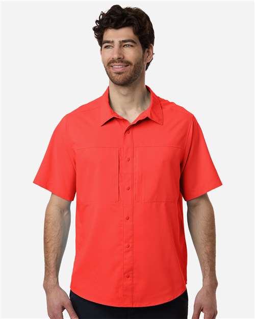 Men's UltraUVP Shoreline Short Sleeve Staff Shirt - Marina Red