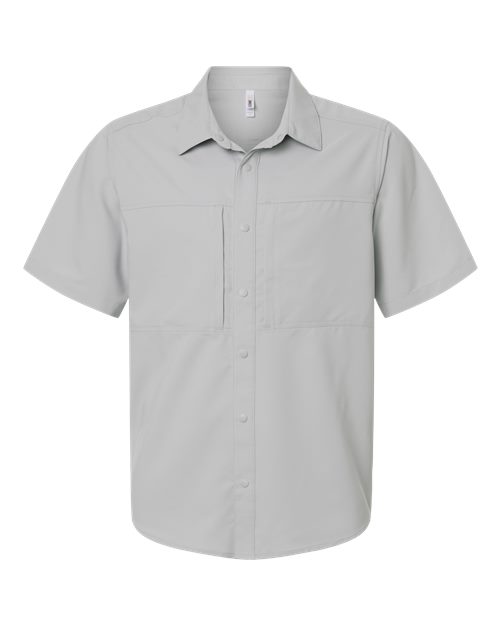 Men's UltraUVP Shoreline Short Sleeve Staff Shirt - Platinum