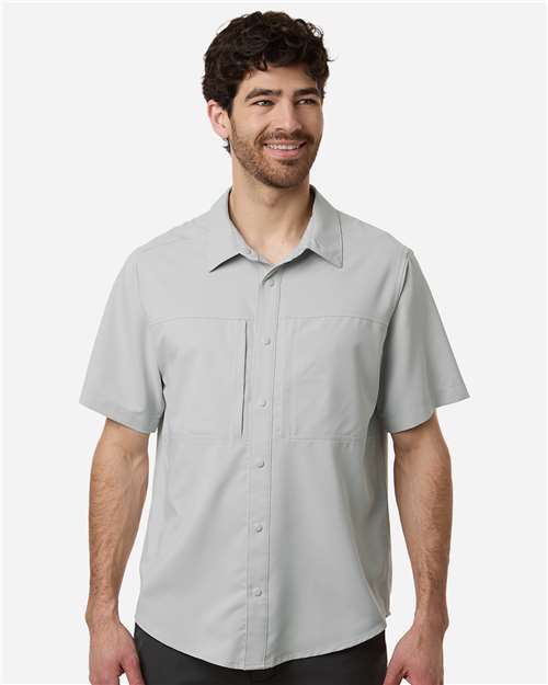 Men's UltraUVP Shoreline Short Sleeve Staff Shirt - Platinum