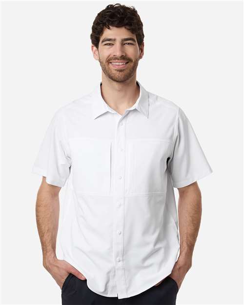 Men's UltraUVP Shoreline Short Sleeve Staff Shirt - White