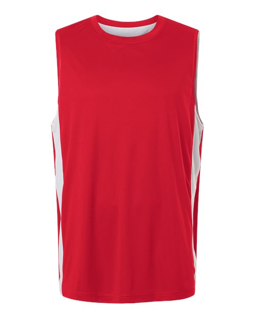 Unisex Zone Performance Reversible Jersey - Sport Red/ White