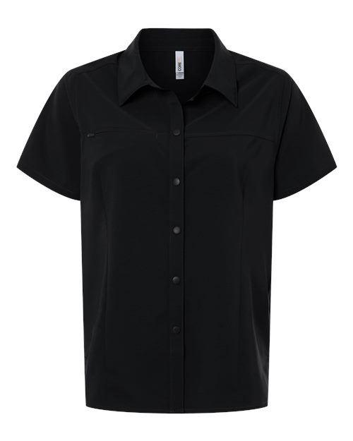Women's UltraUVP Shoreline Short Sleeve Staff Shirt - Black