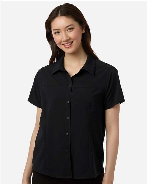 Women's UltraUVP Shoreline Short Sleeve Staff Shirt - Black