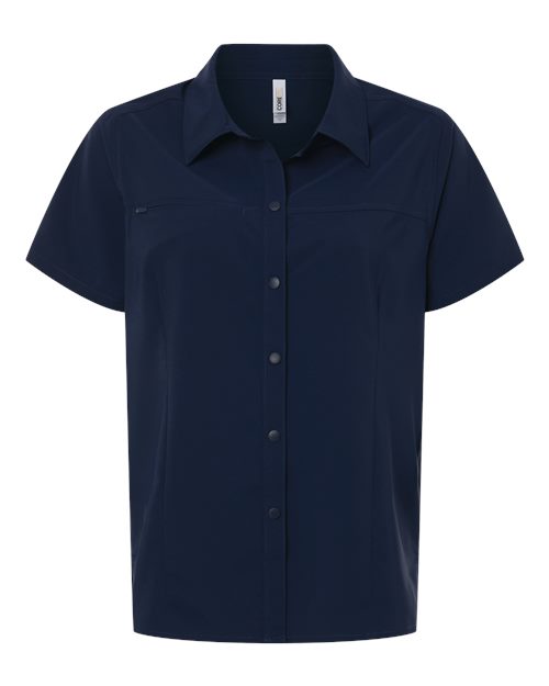Women's UltraUVP Shoreline Short Sleeve Staff Shirt - Classic Navy
