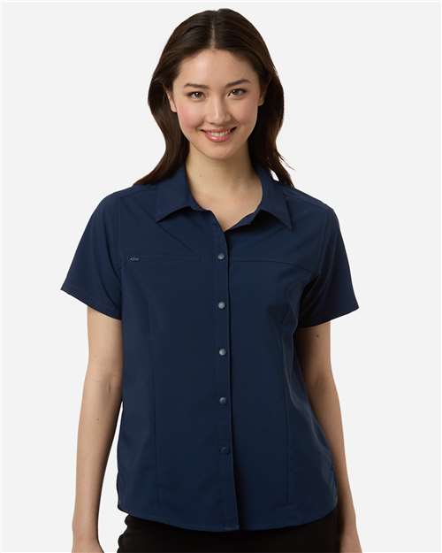 Women's UltraUVP Shoreline Short Sleeve Staff Shirt - Classic Navy