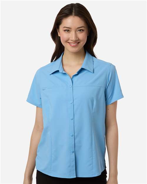 Women's UltraUVP Shoreline Short Sleeve Staff Shirt - Columbia Blue