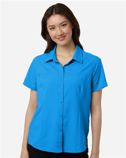 Women's UltraUVP Shoreline Short Sleeve Staff Shirt - Electric Blue