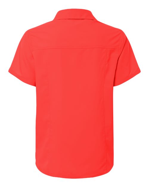 Women's UltraUVP Shoreline Short Sleeve Staff Shirt - Marina Red