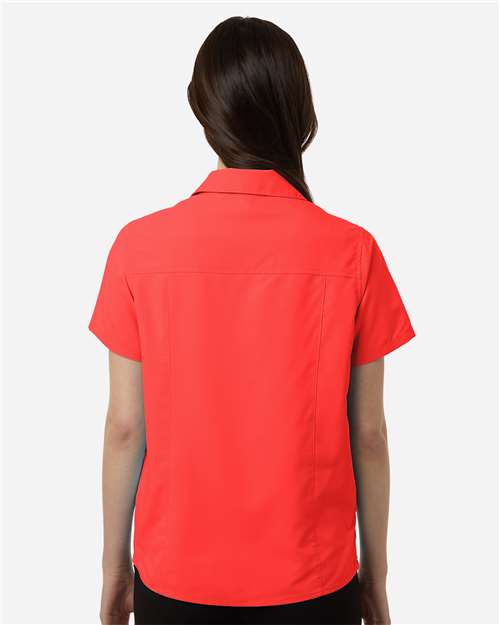 Women's UltraUVP Shoreline Short Sleeve Staff Shirt - Marina Red