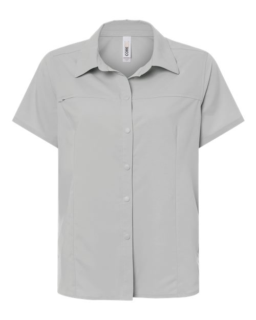 Women's UltraUVP Shoreline Short Sleeve Staff Shirt - Platinum