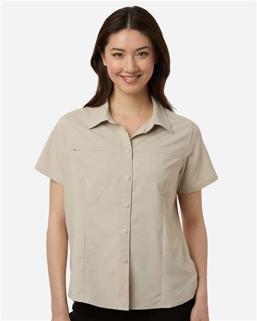 Women's UltraUVP Shoreline Short Sleeve Staff Shirt - Stone