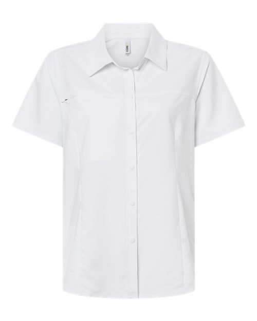 Women's UltraUVP Shoreline Short Sleeve Staff Shirt - White