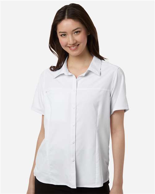 Women's UltraUVP Shoreline Short Sleeve Staff Shirt - White
