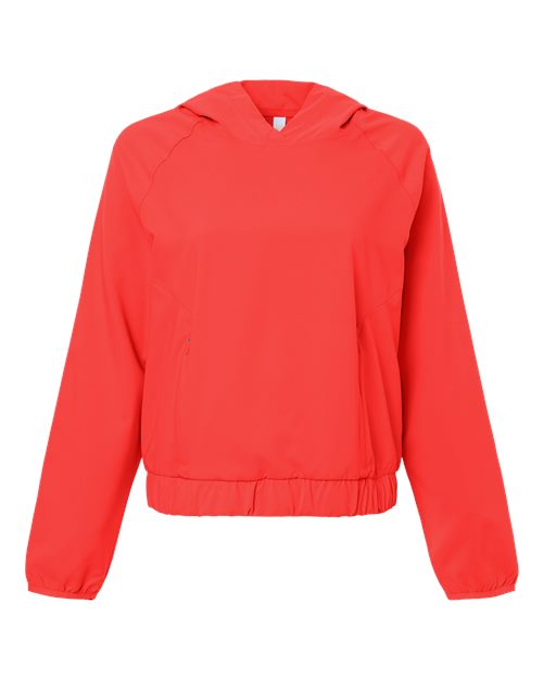 Women's UltraUVP Shoreline Long Sleeve Hooded Pullover - Marina Red