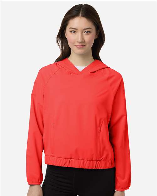 Women's UltraUVP Shoreline Long Sleeve Hooded Pullover - Marina Red