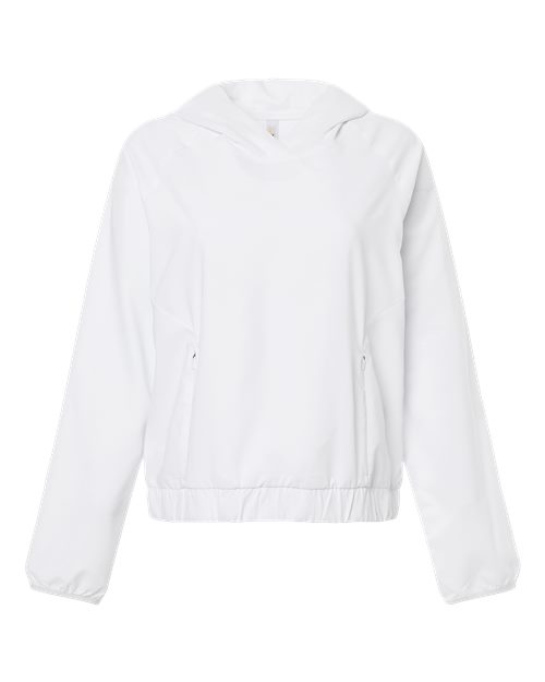 Women's UltraUVP Shoreline Long Sleeve Hooded Pullover - White