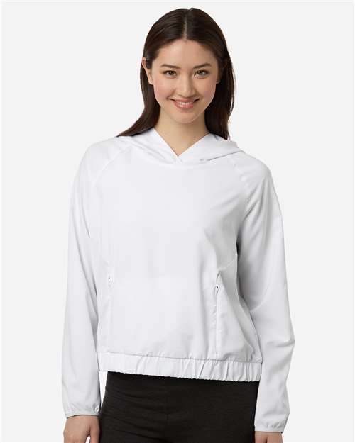 Women's UltraUVP Shoreline Long Sleeve Hooded Pullover - White