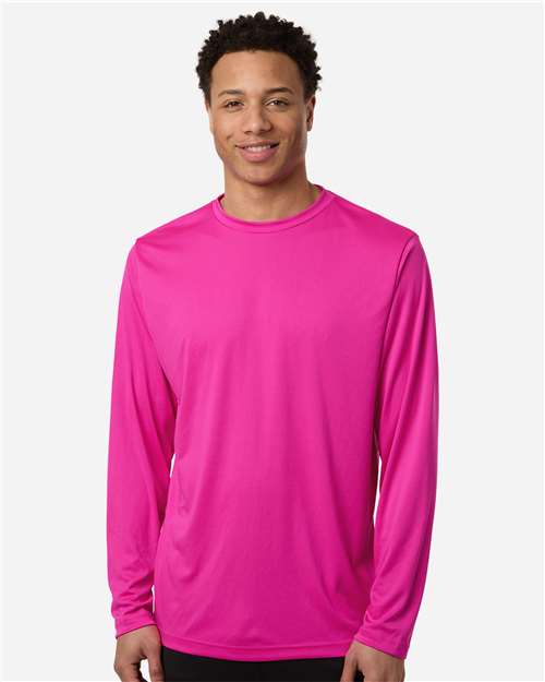 Unisex Capital Long Sleeve Performance T-Shirt - Bright Magenta