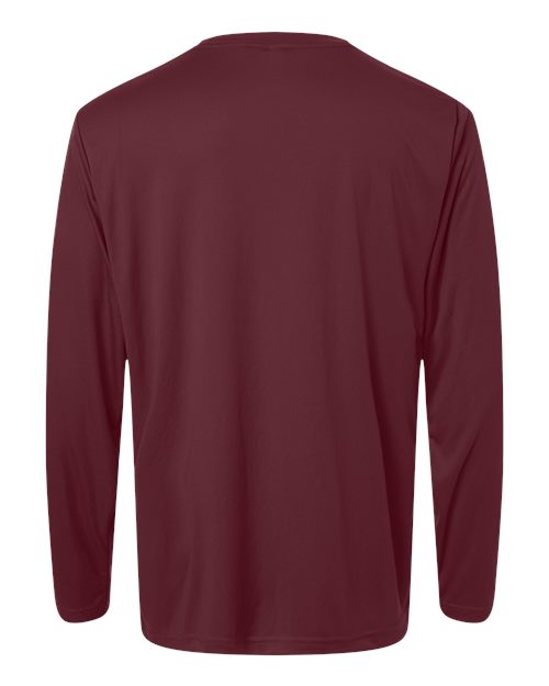 Unisex Capital Long Sleeve Performance T-Shirt - Burgundy