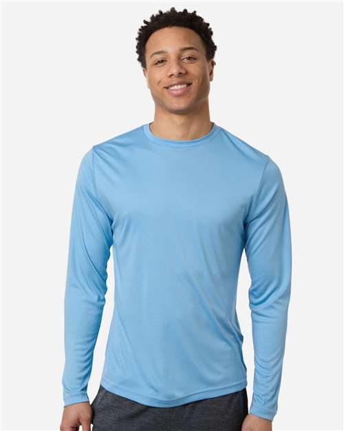 Unisex Capital Long Sleeve Performance T-Shirt - Columbia Blue