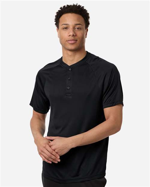 Men's Zone Performance Henley - Black