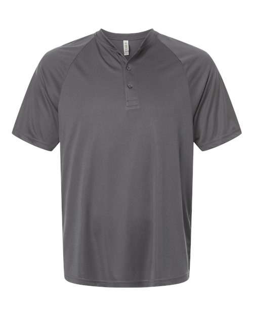 Men's Zone Performance Henley - Sport Graphite