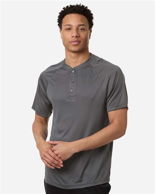 Men's Zone Performance Henley - Sport Graphite