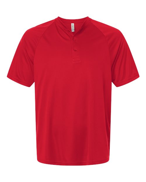 Men's Zone Performance Henley - Sport Red