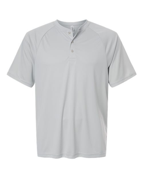 Men's Zone Performance Henley - Sport Silver