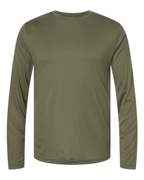 Unisex Capital Long Sleeve Performance T-Shirt - Military Green