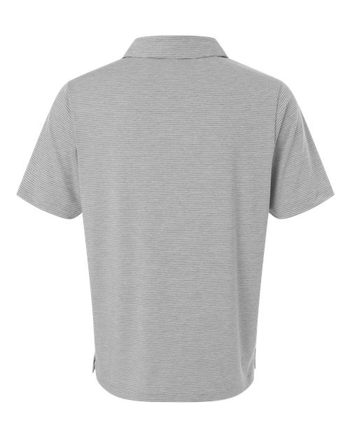 Men's Relay Heathered Stripe Polo - Athletic Heather/ White