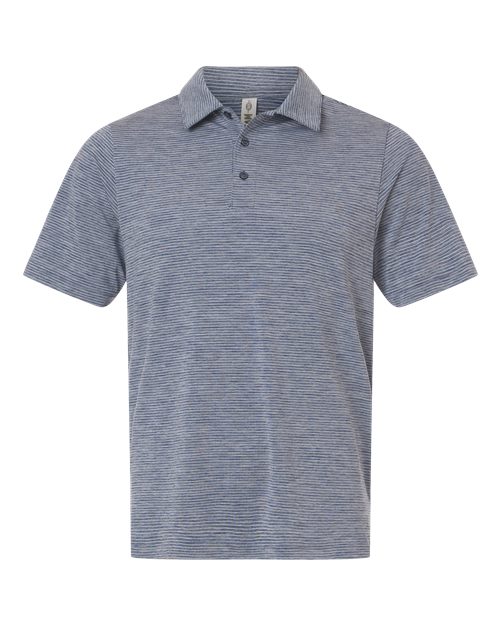 Men's Relay Heathered Stripe Polo - Sport Dark Navy Heather/ White
