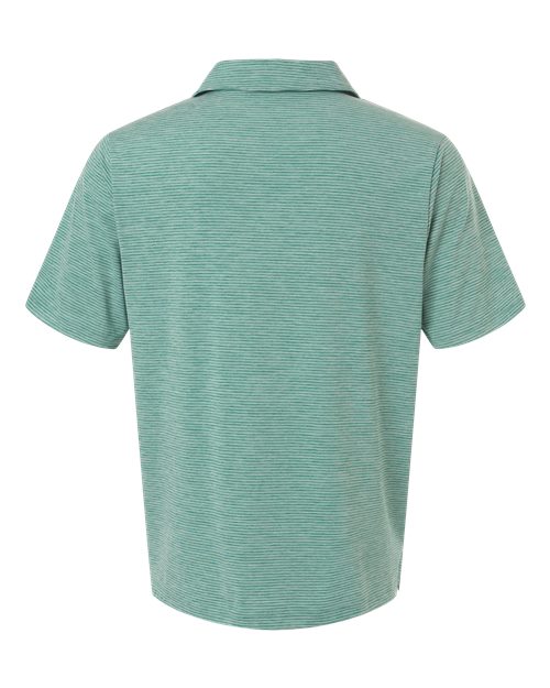 Men's Relay Heathered Stripe Polo - Sport Forest Heather/ White