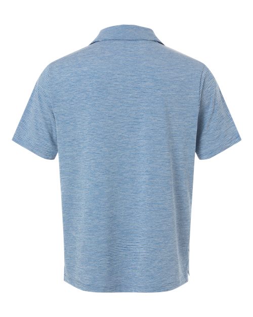 Men's Relay Heathered Stripe Polo - Sport Royal Heather/ White