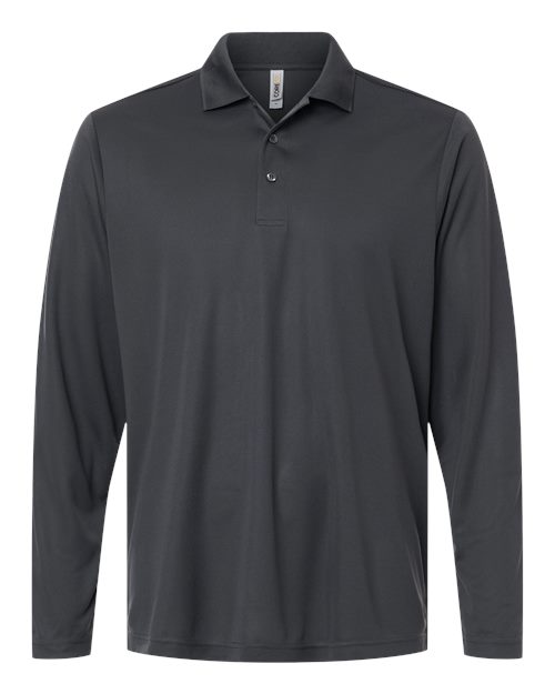 Men's Nova Performance Long Sleeve Pique Polo - Carbon