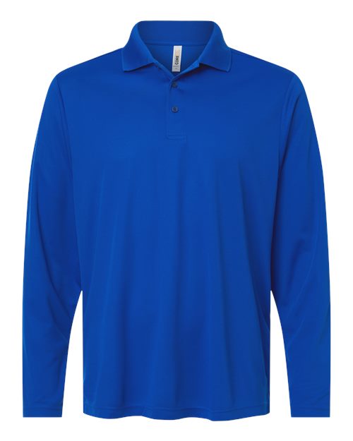 Men's Nova Performance Long Sleeve Pique Polo - True Royal