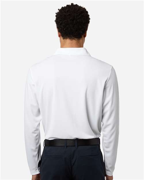 Men's Nova Performance Long Sleeve Pique Polo - White