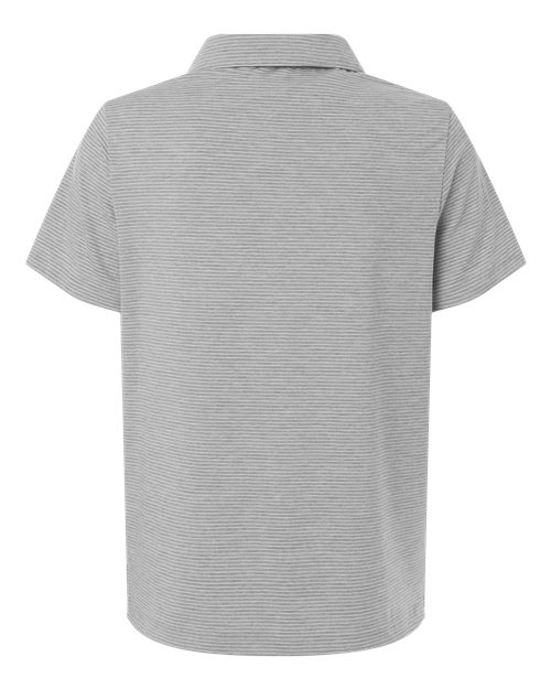 Women's Relay Heathered Stripe Polo - Athletic Heather/ White
