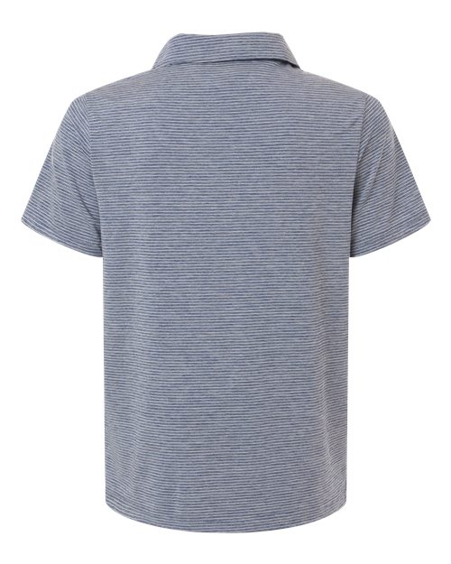 Women's Relay Heathered Stripe Polo - Sport Dark Navy Heather/ White