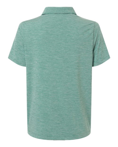 Women's Relay Heathered Stripe Polo - Sport Forest Heather/ White