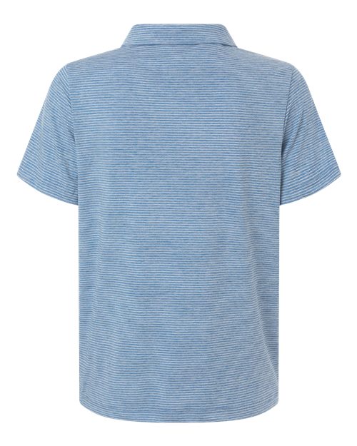 Women's Relay Heathered Stripe Polo - Sport Royal Heather/ White