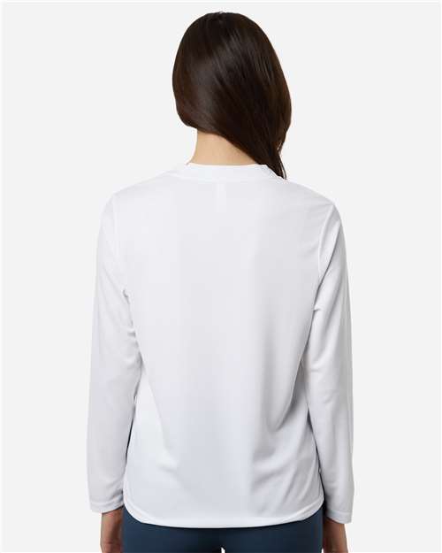 Women's Nova Performance Long Sleeve Pique Polo - White