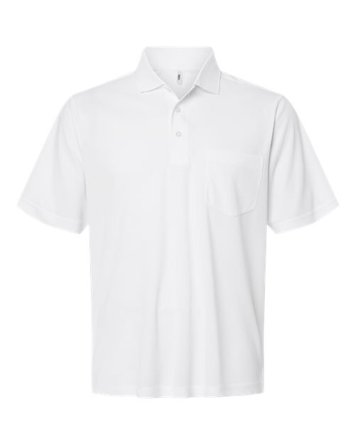 Men's Nova Performance Pique Pocket Polo - White