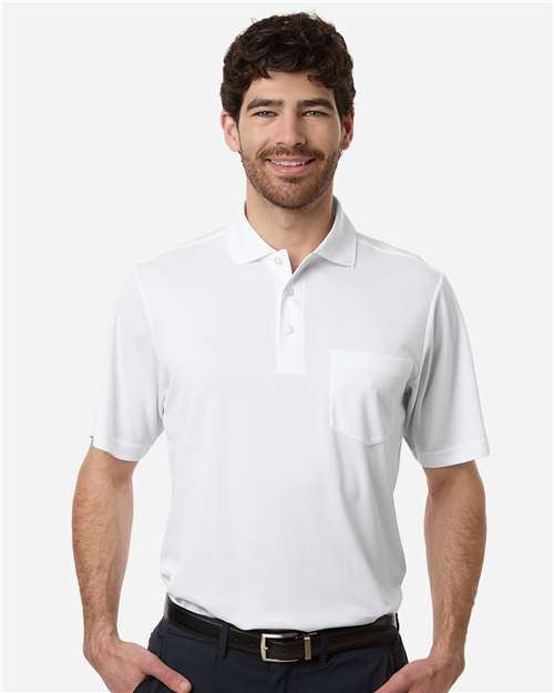 Men's Nova Performance Pique Pocket Polo - White