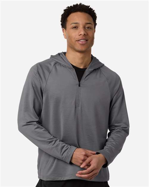 Men's Qualify Quarter-Zip Hooded Pullover - Sport Graphite
