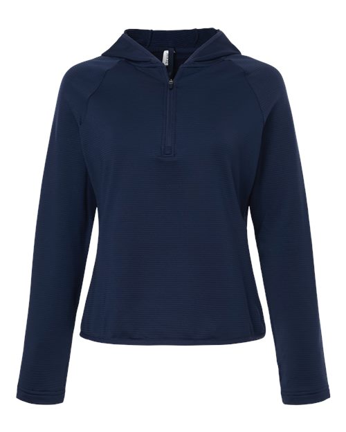Women's Qualify Quarter-Zip Hooded Pullover - Sport Dark Navy