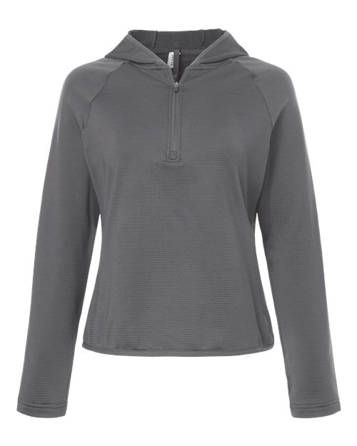 Women's Qualify Quarter-Zip Hooded Pullover - Sport Graphite