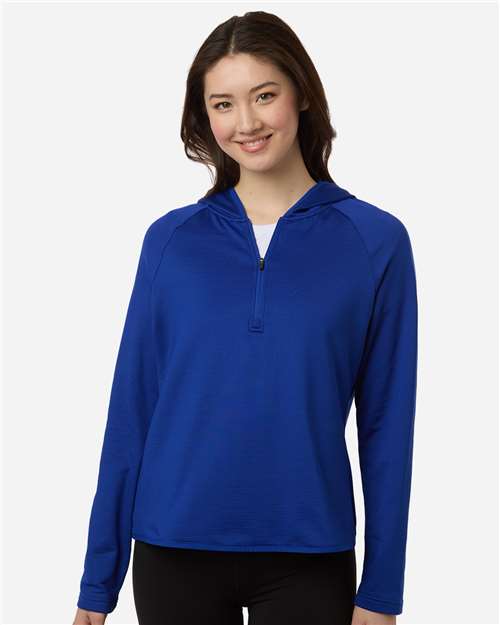 Women's Qualify Quarter-Zip Hooded Pullover - Sport Royal