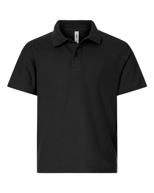 Youth Resolve CVC Performance Pique Polo - Black